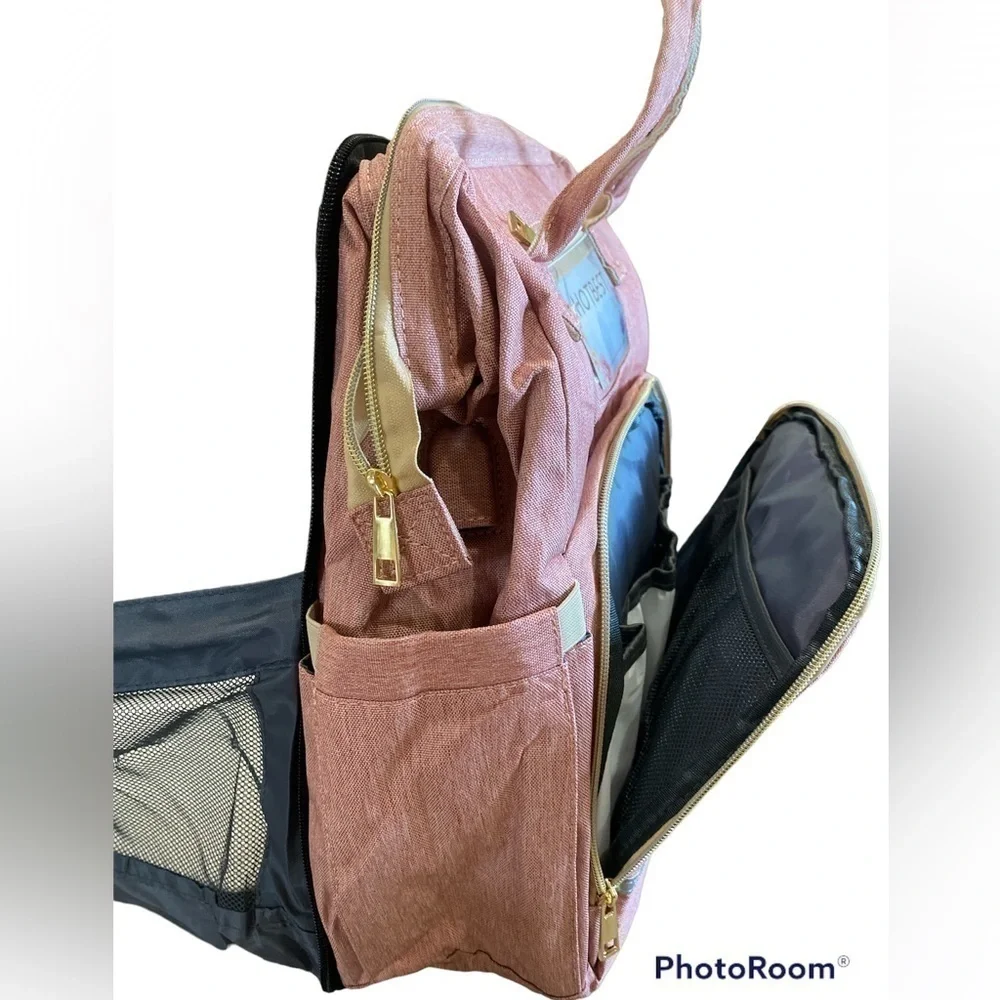 Brand New Travel Diaper Bag Back Pack 3 in 1 Foldable Bed